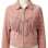 The Aurora Rose Quartz Dusty Pink Suede Cropped Fringe Jacket