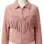 The Aurora Rose Quartz Dusty Pink Suede Cropped Fringe Jacket