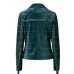 The Serenity Teal Velvet-Suede Tassel Jacket