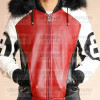 8 Ball Logo Fur Hooded Leather Jacket 8 Ball Logo Fur Hooded Leather Jacket