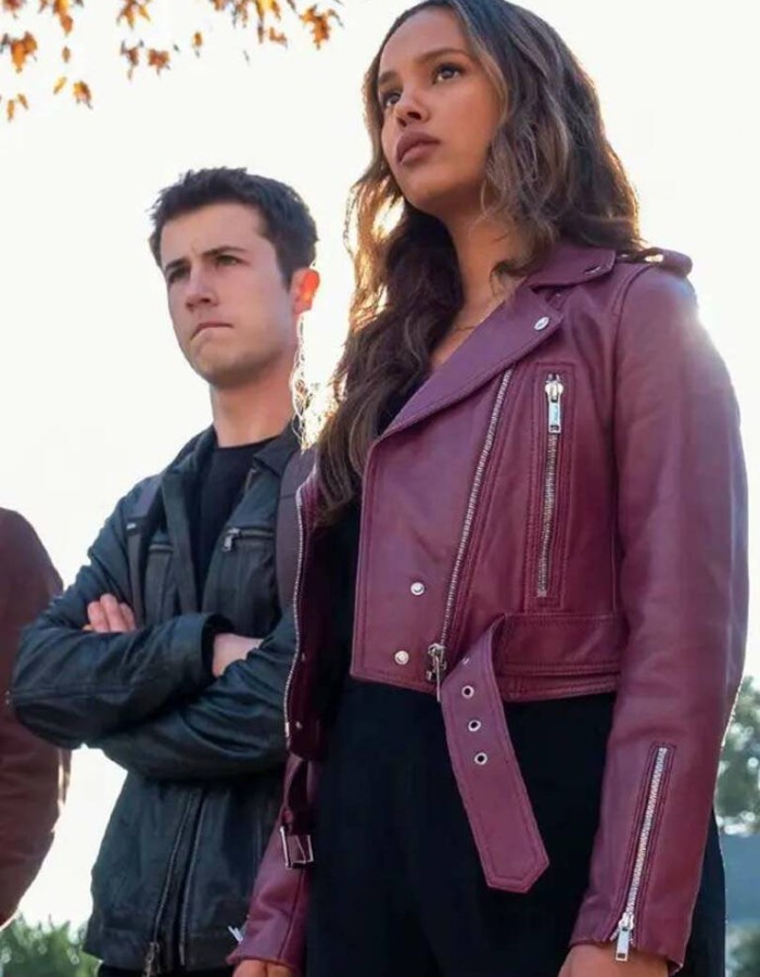13 Reasons Why Alisha Boe (Jessica Davis) Maroon Leather Jacket 13 Reasons Why Alisha Boe (Jessica Davis) Maroon Leather Jacket