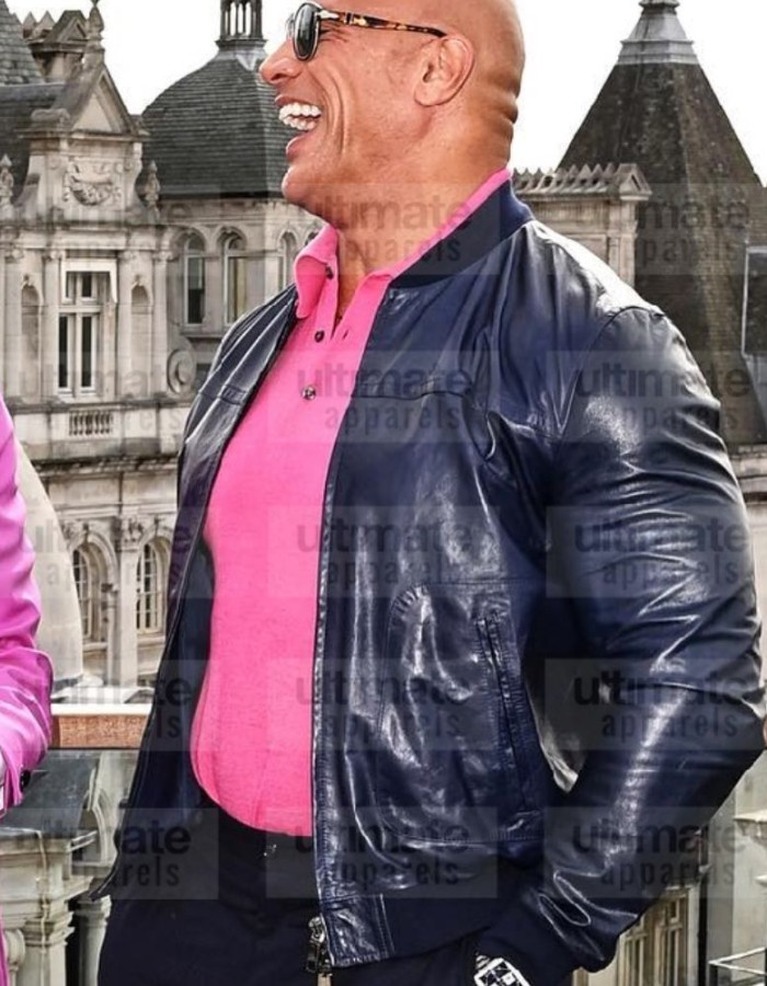 Black Adam Dwayne Johnson Black leather Jacket