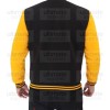 Men's Black and Yellow Varsity Jacket