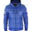 Men's Blue Bomber Leather Hooded Jacket