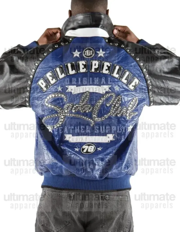 Pelle Pelle 1978 Soda Club Blue Leather Jacket