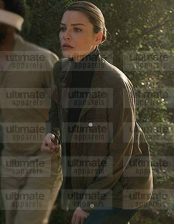 Lucifer Lauren German (Chloe Decker) Brown Suede Leather Coat