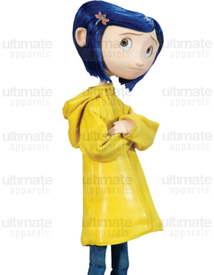 Coraline Dakota Fanning (Coraline Jones) Halloween Rain Coat Coraline Dakota Fanning (Coraline Jones) Halloween Rain Coat