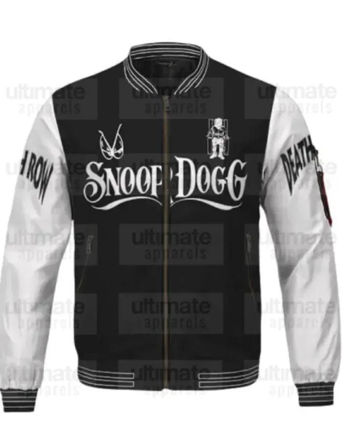Death Row Records Snoop Dogg Black Varsity Jacket