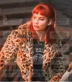 Don’t Look Up Jennifer Lawrence (Kate Dibiasky) Leopard Coat