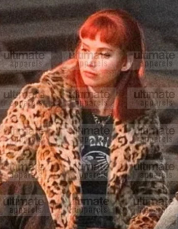 Don’t Look Up Jennifer Lawrence (Kate Dibiasky) Leopard Coat