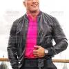 Black Adam Dwayne Johnson Black leather Jacket
