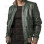 Men's Fashion Green Bomber Leather Jacket