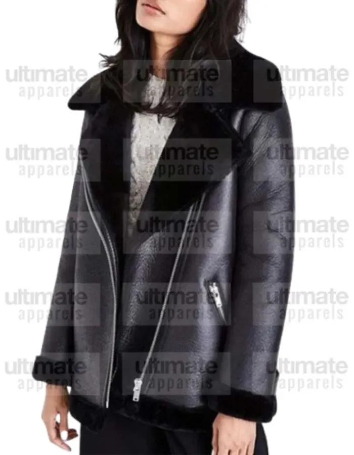 Army of Thieves Nathalie Emmanuel (Gwendoline Starr) Shearling Jacket Army of Thieves Nathalie Emmanuel (Gwendoline Starr) Shearling Jacket