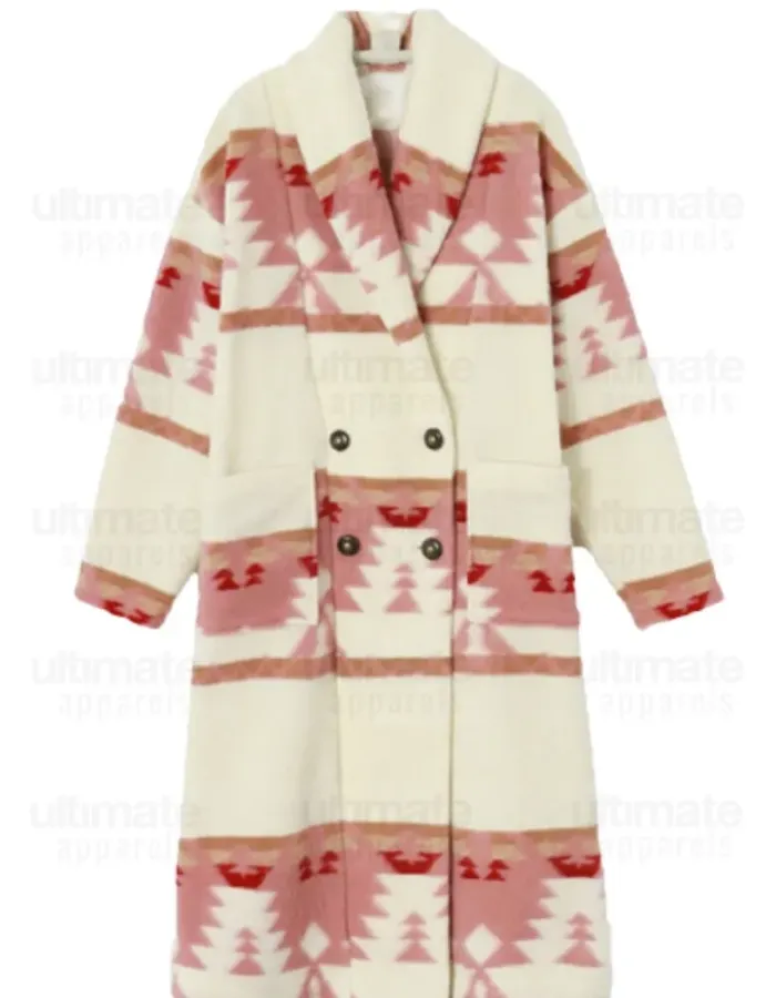 Yellowstone S05 Kelly Reilly (Beth Dutton) Pink Wool Coat Yellowstone S05 Kelly Reilly (Beth Dutton) Pink Wool Coat