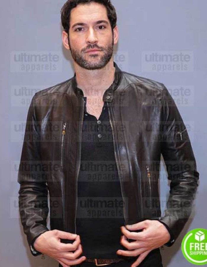 LUCIFER TOM ELLIS (LUCIFER MORNINGSTAR) BROWN LEATHER JACKET LUCIFER TOM ELLIS (LUCIFER MORNINGSTAR) BROWN LEATHER JACKET
