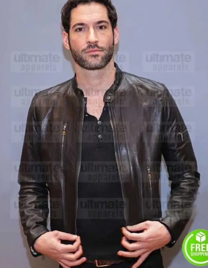 LUCIFER TOM ELLIS (LUCIFER MORNINGSTAR) BROWN LEATHER JACKET LUCIFER TOM ELLIS (LUCIFER MORNINGSTAR) BROWN LEATHER JACKET