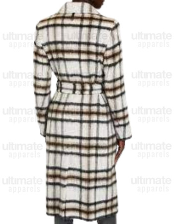 Nancy Drew S03 Maddison Jaizani (Bess) White Plaid Coat
