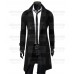 Men's Casual Double Breasted Slim Fit Trench Blazer Coat