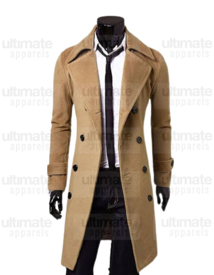 Men's Casual Double Breasted Slim Fit Trench Blazer Coat Men's Casual Double Breasted Slim Fit Trench Blazer Coat