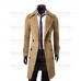 Men's Casual Double Breasted Slim Fit Trench Blazer Coat
