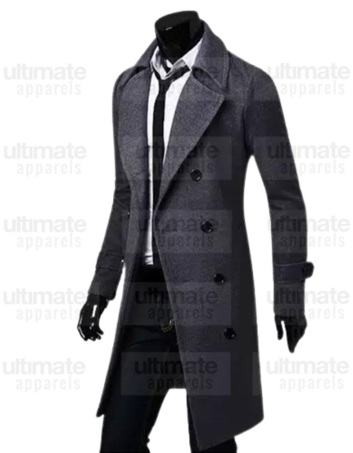 Men's Casual Double Breasted Slim Fit Trench Blazer Coat Men's Casual Double Breasted Slim Fit Trench Blazer Coat