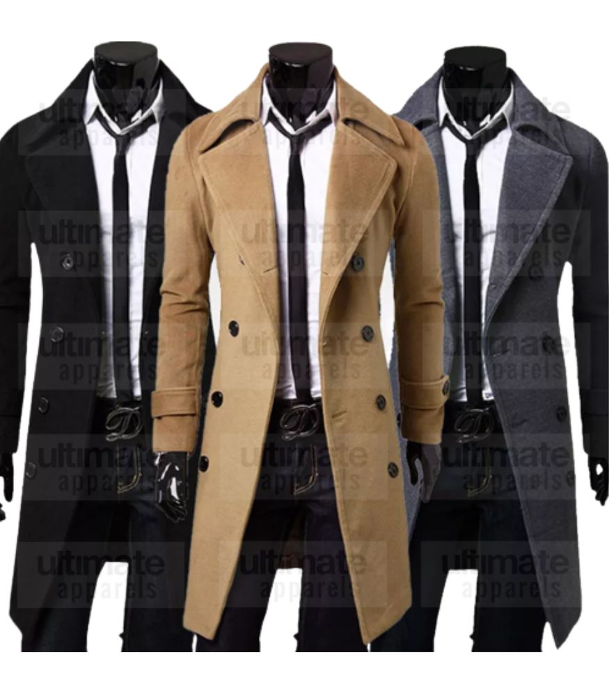 Men's Casual Double Breasted Trench Blazer Order Now