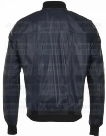 Men's Fashion Blue Bomber Leather Jacket Men's Fashion Blue Bomber Leather Jacket