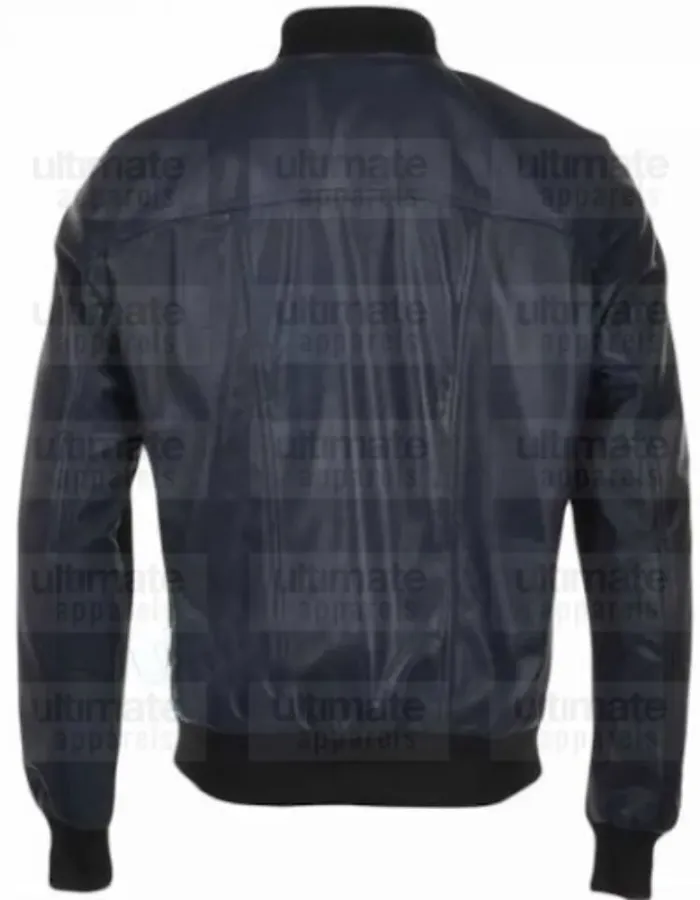 Men's Fashion Blue Bomber Leather Jacket Men's Fashion Blue Bomber Leather Jacket