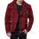 Men's Red Zipper Cuffs Suede Leather jacket