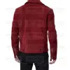 Men's Red Zipper Cuffs Suede Leather jacket Men's Red Zipper Cuffs Suede Leather jacket