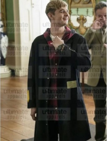 Alex Rider Otto Farrant Black Wool Trench Coat Alex Rider Otto Farrant Black Wool Trench Coat