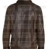 Distressed Brown Shirt Collar Real Leather Jacket Distressed Brown Shirt Collar Real Leather Jacket