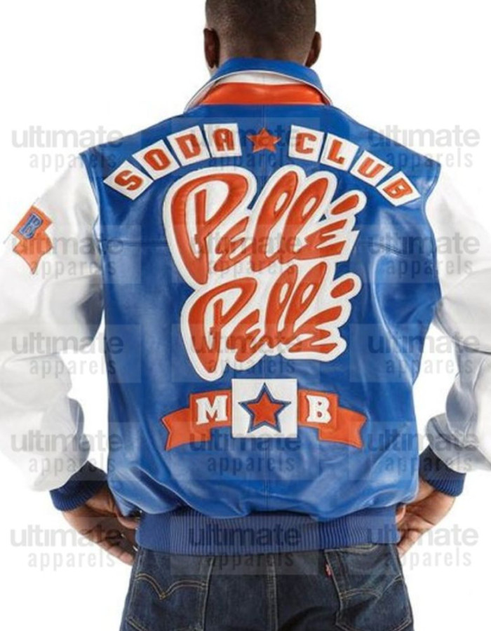 Pelle Pelle Soda Club Blue Leather Jacket Pelle Pelle Soda Club Blue Leather Jacket