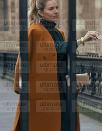 Anatomy of a Scandal Sienna Miller (Sophie Whitehouse) Orange Coat