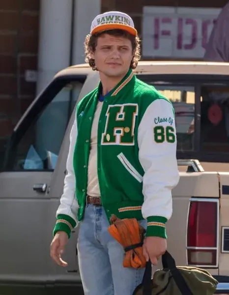 Stranger Things S04 Joseph Quinn (Eddie Munson) Letterman Jacket Stranger Things S04 Joseph Quinn (Eddie Munson) Letterman Jacket