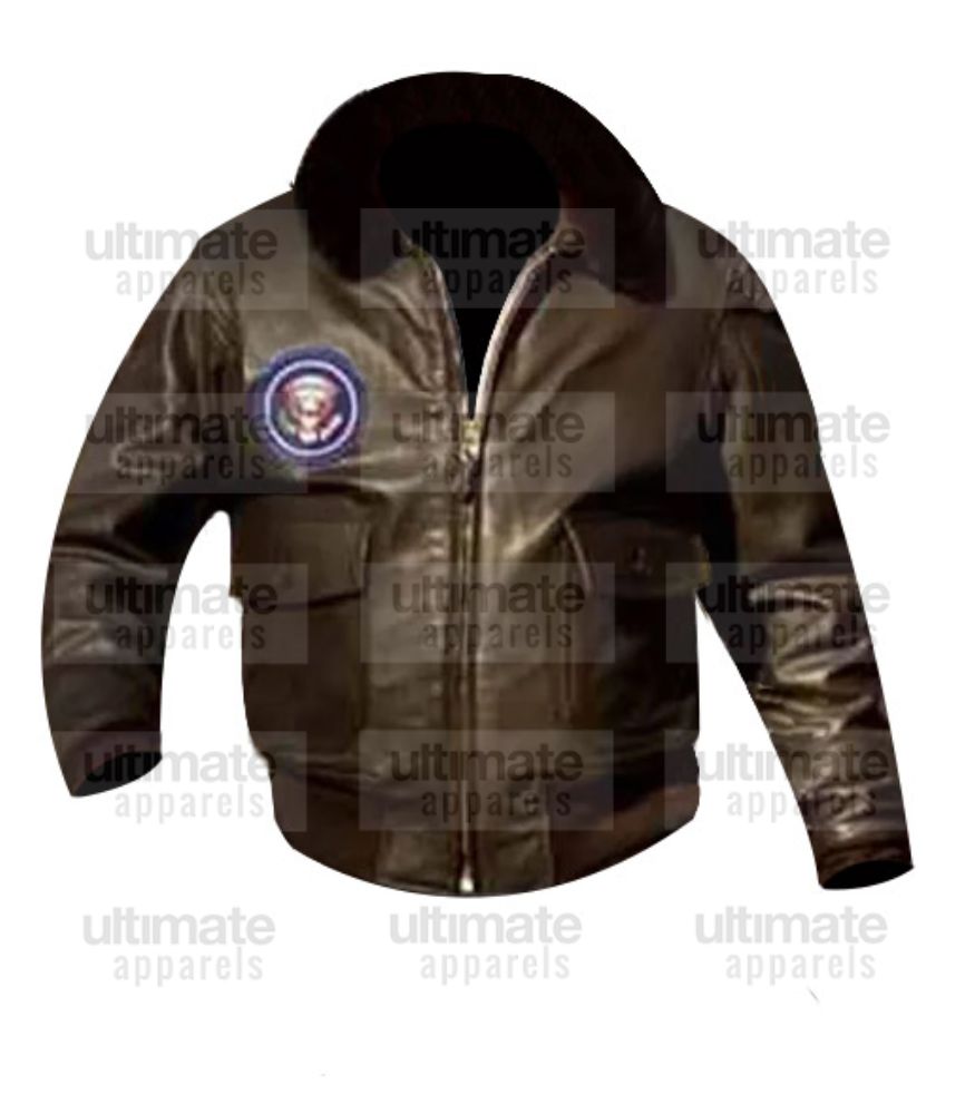 The 43rd U.S. President George Bush Brown Leather Jacket