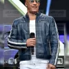 The Road To F9 Concert Vin Diesel Blue Leather Jacket