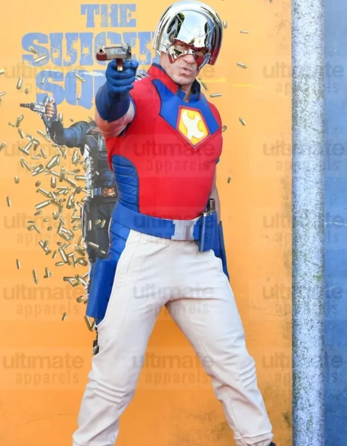 The Suicide Squad John Cena (Peacemaker) Red Leather Costume