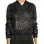 Two Pockets Black Bomber Leather Jacket For Women