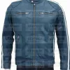 The Road To F9 Concert Vin Diesel Blue Leather Jacket The Road To F9 Concert Vin Diesel Blue Leather Jacket