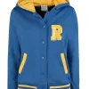 Riverdale R Logo Cheer Girls Blue Bomber Cotton Hoodie Varsity Jacket Riverdale R Logo Cheer Girls Blue Bomber Cotton Hoodie Varsity Jacket