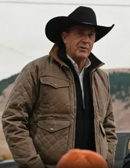 Yellowstone Kevin Costner (John Dutton) Brown Cotton Jacket