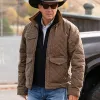 Yellowstone Kevin Costner (John Dutton) Brown Cotton Jacket