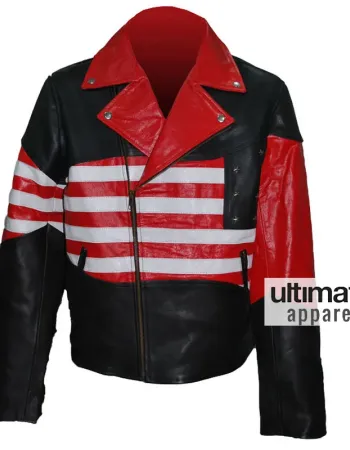 American Flag Men's Motorcycle Leather Jacket
