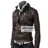Button Pocket Dark Brown Leather Jacket Button Pocket Dark Brown Leather Jacket