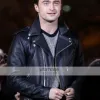 Daniel Radcliffe Black Biker Style Leather Jacket