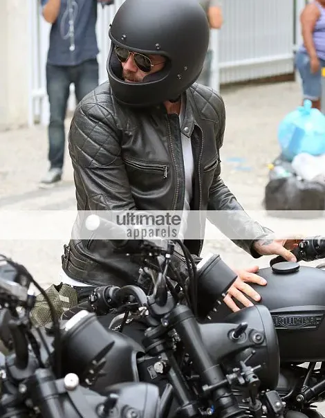David Beckham Into The Unknown Motorcycle Black Jacket