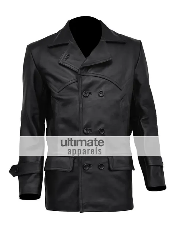 Doctor Who Christopher Eccleston Black Leather Jacket/Coat Doctor Who Christopher Eccleston Black Leather Jacket/Coat