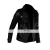 Slim Fitted Mens Faux/PU Black Leather Biker Jacket Slim Fitted Mens Faux/PU Black Leather Biker Jacket