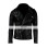 Slim Fitted Mens Faux/PU Black Leather Biker Jacket